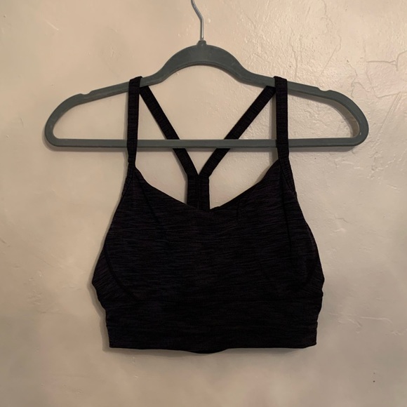 manduka Intimates & Sleepwear Manduka Yoga Black Gray Longline Cutout Sports Bra Low Impact